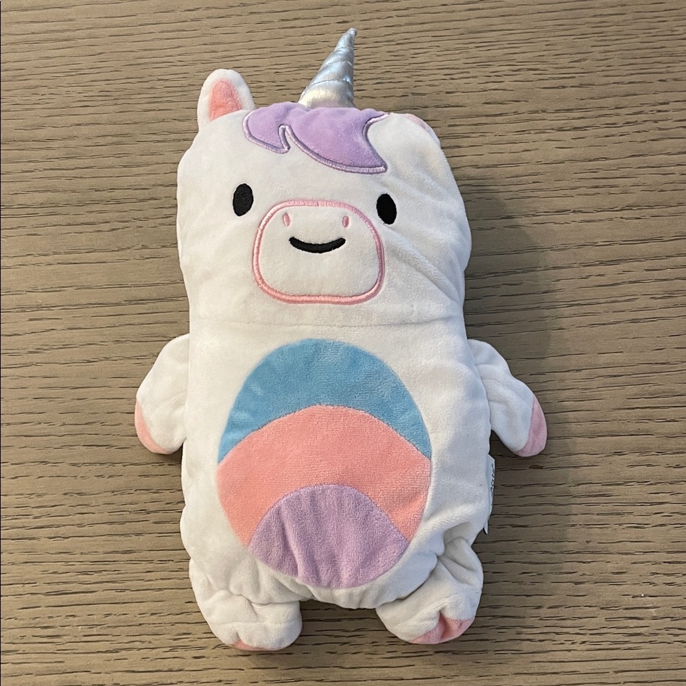Plush Unicorn Plushie - White with Pastel Pink, Blue & Lavender
